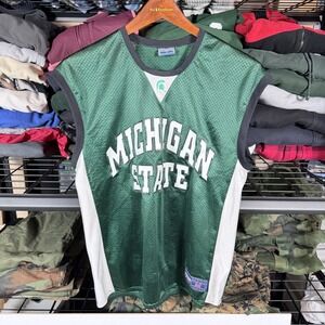 Michigan State Spartans Basketball Jersey Mens Medium Green Champs Team Edition